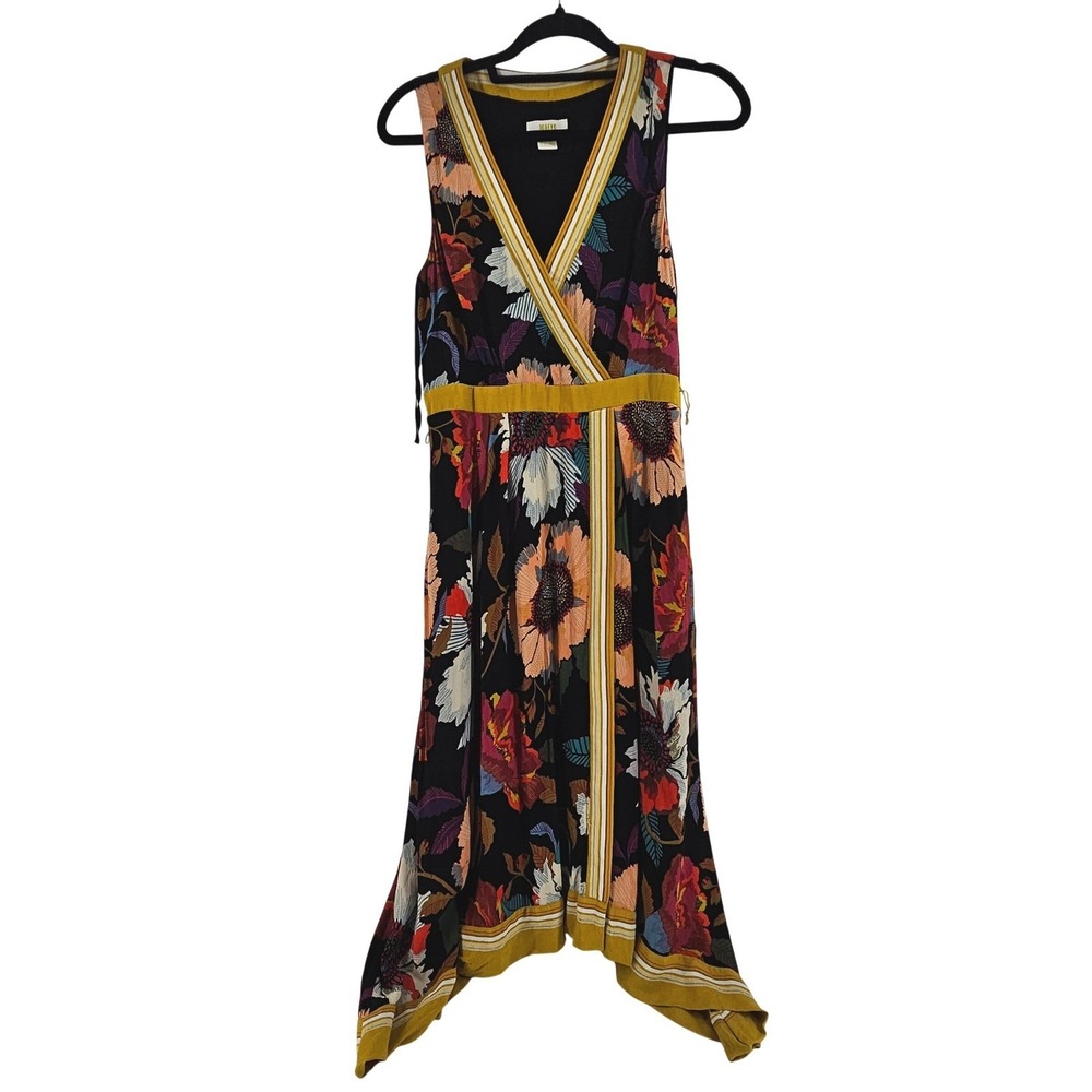 Maeve‎ Anthro Sleeveless Maxi Dress Floral Print Summer Resort Boho Size 6